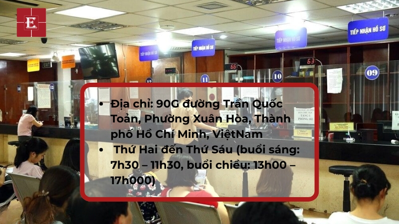 Địa chỉ và thời gian làm việc của Phòng Đăng ký kinh doanh TP.HCM, Sở KH&ĐT, 90G Trần Quốc Toản