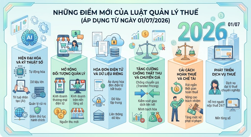 Những Điểm Mới Của Luật Quản Lý Thuế Áp Dụng Từ Ngày 01/07/2026