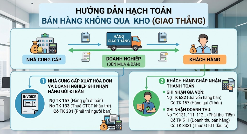 Hướng Dẫn Hạch Toán Bán Hàng Không Qua Kho