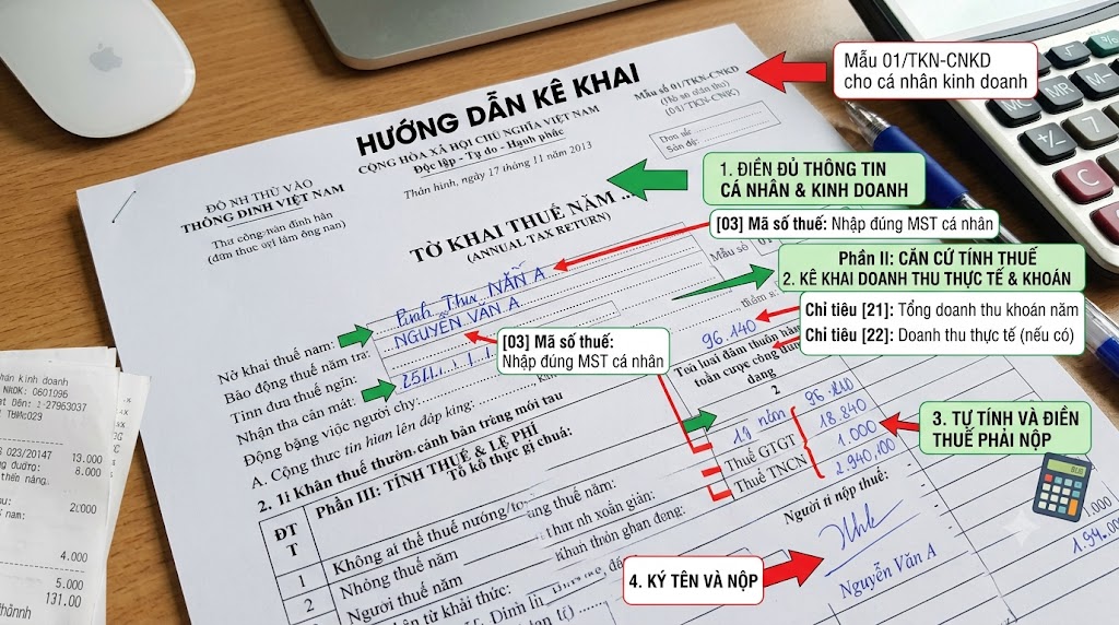 hướng dẫn kê khai mẫu 01/TKN-CNKD