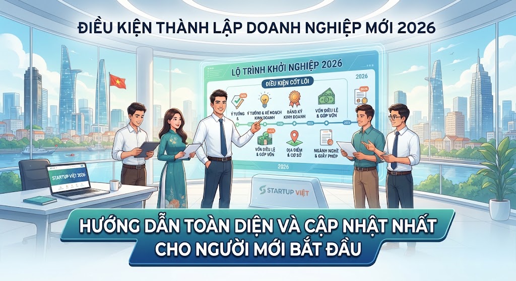 Điều kiện thành lập doanh nghiệp mới nhất 2026