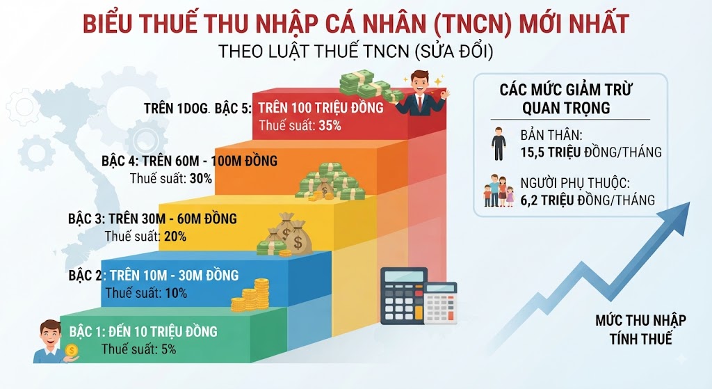 Luật thuế thu nhập cá nhân mới nhất