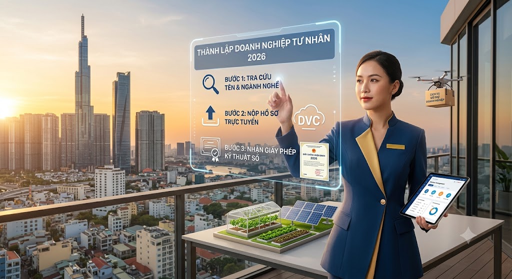 Quy Trình, Thủ Tục Thành Lập Doanh Nghiệp Tư Nhân 2026