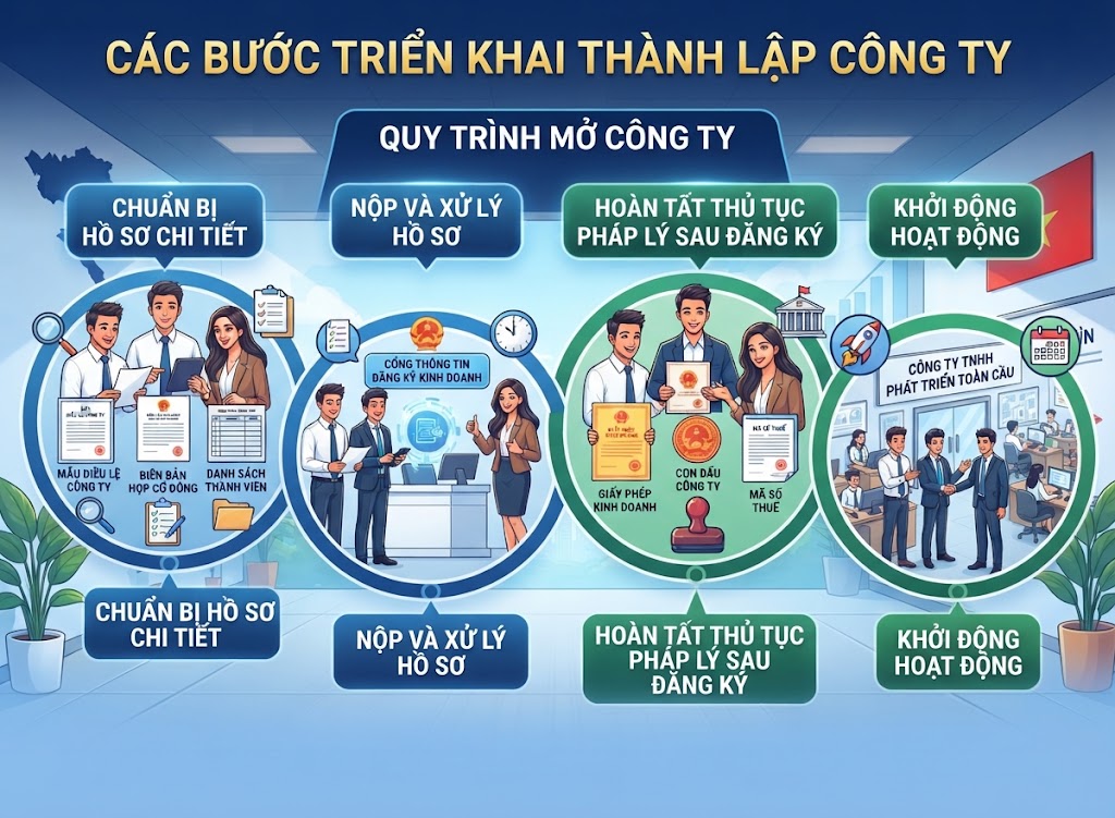 các bước thành lập công ty